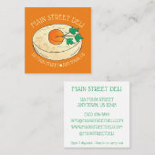 Gefilte Fish Jewish Kosher Deli Delicatessen Koch Quadratische Visitenkarte (Vorne/Hinten)