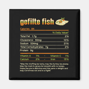 Gefilte Fish Nutrition Facts Family Matching Chris Magnet