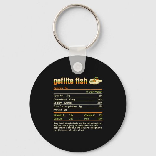 Gefilte Fish Nutrition Facts Family Matching Chris Schlüsselanhänger (Vorderseite)