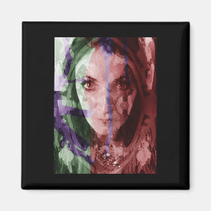 Gefilterte Fotografie Painterly Woman Portrait Sti Magnet