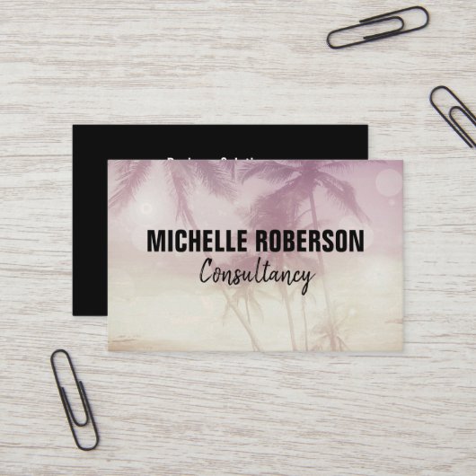 Gefiltertes Fotoschwarzes Visitenkarte (Vorderseite/Rückseite Beispiel)