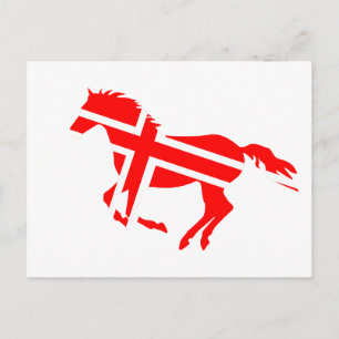 Geflaggtes Pferd Postkarte