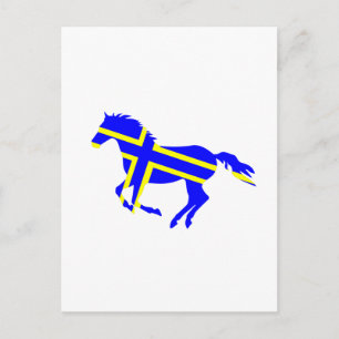 Geflaggtes Pferd Postkarte