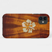 Geflammtes Koa mit Hisbiscus Case-Mate iPhone Hülle (Rückseite (Horizontal))