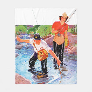 Geflecht eines Fisches durch R.J. Cavaliere Fleecedecke