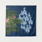 Geflechte Navy, Fische, rosa Korallen Wandteppich (Vorderseite (Horizontal))