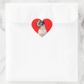 Gefleckte Dogge Herz-Aufkleber (Tasche)