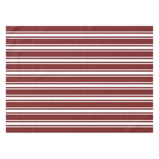 Gefleckte doppelte gestreifte Cranberry Tischdecke (Vorderseite (Horizontal))