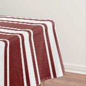 Gefleckte doppelte gestreifte Cranberry Tischdecke (Beispiel)