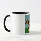 Gefleckte Kuh-Tasse mit Punkten Tasse (Links)