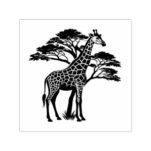 Gefleckter Giraffe bei Bäumen Nur Bild Kein Text Permastempel