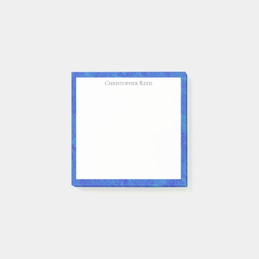 Gefleckter kobaltblauer Rahmen im Canvas-Look Post-it Klebezettel (Vorderseite)