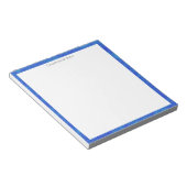 Gefleckter kobaltblauer Rand - Canvas-Look Notizblock (angewinkelt)