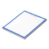 Gefleckter kobaltblauer Rand - Canvas-Look Notizblock (Rotiert)
