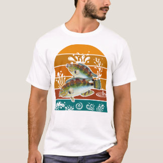 Gefleckter Meerforelle Retro-Anglergeschenk T-Shirt