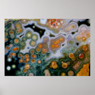 Gefleckter Ozean-Jasper Poster