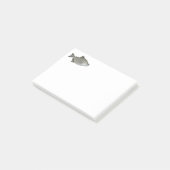 Gefleckter Piranha Post-it Klebezettel (angewinkelt)