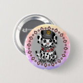 Gefleckter Polizeihund-Button  Button (Vorne & Hinten)