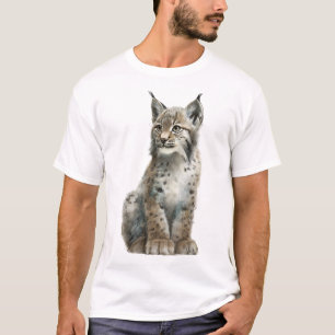 Gefleckter Wildkatze Luchs Lynx Männer T-Shirt