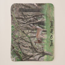 Geflecktes Hirsch-Foto-Decke