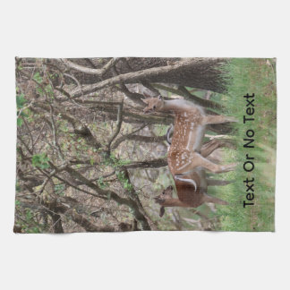 Geflecktes Hirsch-Foto Geschirrtuch