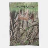 Geflecktes Hirsch-Foto Geschirrtuch (Vertikal)