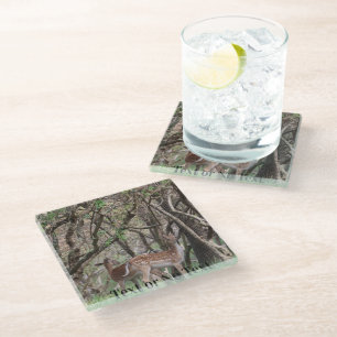 Geflecktes Hirschwildtier Premium-Foto-Untersetzer Glasuntersetzer