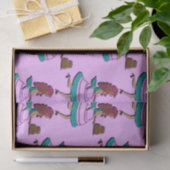 Geflecktes Muster Vintager Kuchendame in Kleidung Seidenpapier (Geschenk)