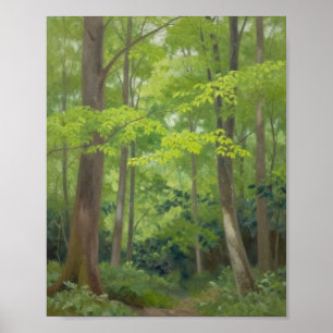 Geflecktes Sonnenlicht, das durch den Sommer-Cano Poster