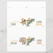 Geflochtene Dinosaurier Food Zelt Cards (Vorderseite)
