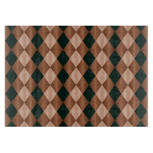 Geflochtene Harlequin,Braunschwarz-11x8-SCHNITTSTE Schneidebrett (Vorderseite)