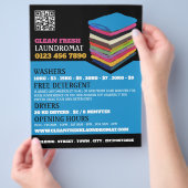 Geflochtene Kleidung, Waschsalon, Reinigungsservic Flyer (Hand)