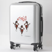 Geflochtene Majorette / Aufkleber für Tänzer, rot (Koffer)