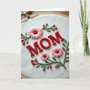 Geflochtene Mom-Textilkarte Karte