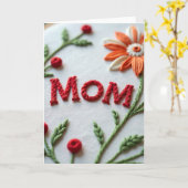 Geflochtene Mutter Blumen-Textilkarte Karte (Gelbe Blume)