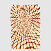 geflochtene orangefarbene Linien bilden einen gesu Golfhandtuch (Vorderseite)