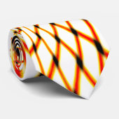 geflochtene orangefarbene Linien bilden einen gesu Krawatte (Gerollt)