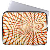 geflochtene orangefarbene Linien bilden einen gesu Laptopschutzhülle (Vorderseite)