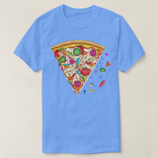 Geflochtene Pizza Origami Slice T-Shirt (Design vorne)