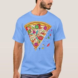 Geflochtene Pizza Origami Slice T-Shirt