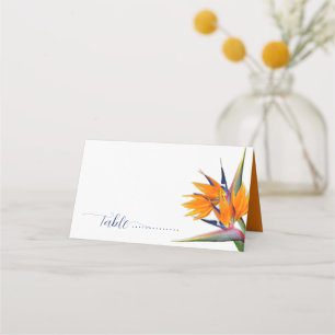 Geflochtene Platzkarten Bird of Paradise Blume