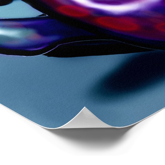 geflochtene Rainbow-Farben Poster (Ecke)