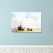 Geflochtene Schiffe und ein Wagen in der Nähe von  Leinwanddruck (Insitu (Holzboden))