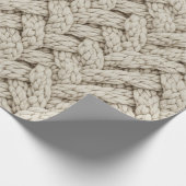Geflochtene Stricktextur – Warmbeige (2) Geschenkpapier (Ecke)