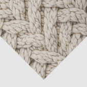 Geflochtene Stricktextur – Warmbeige (2) Seidenpapier (Detail)