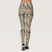 Geflochtene Stricktextur – Warmes Beige (4) Leggings (Rückseite)