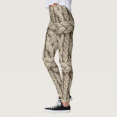 Geflochtene Stricktextur – Warmes Beige (4) Leggings (Links)