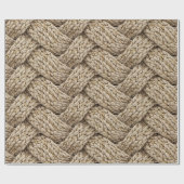 Geflochtene Stricktextur – Warmes Beige Geschenkpapier (Flach)