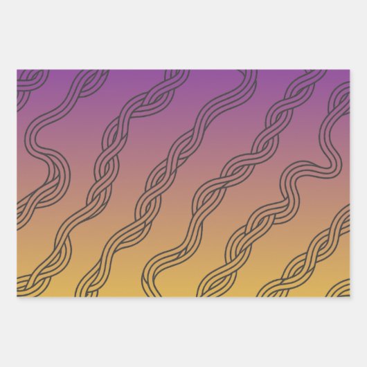 Geflochtene Wege - Nahtlose afrikanische Pfeile Geschenkpapier Set (Vorderseite 3)