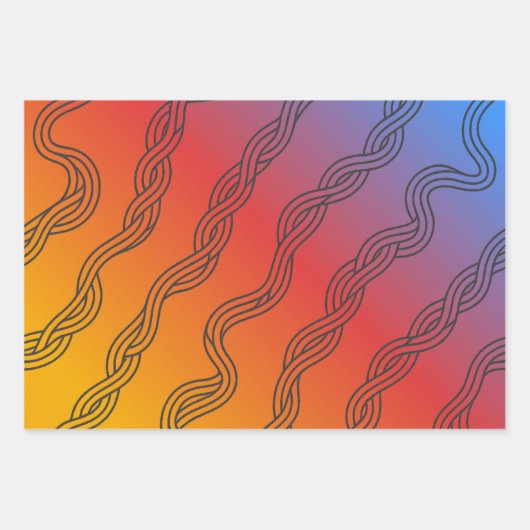 Geflochtene Wege - Nahtlose afrikanische Pfeile Geschenkpapier Set (Vorderseite 2)